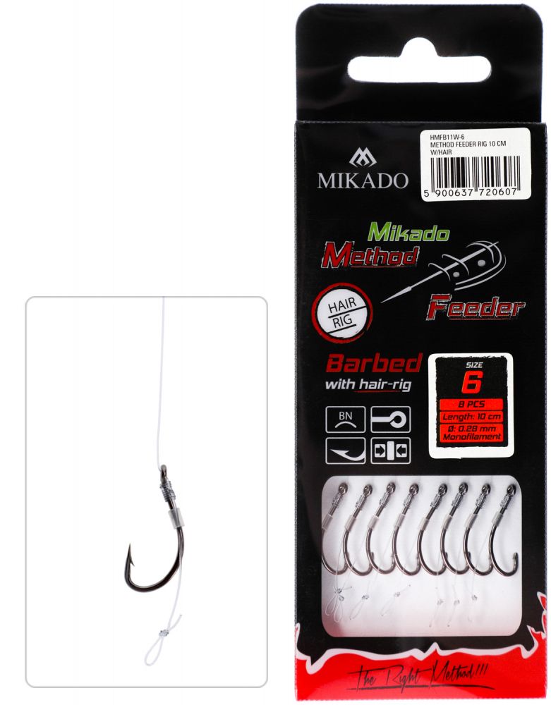MIKADO Hotový nadväzec MF RIG 10 cm klasický, háčik 6 /0.28mm /8ks